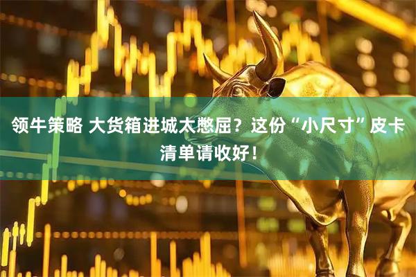 领牛策略 大货箱进城太憋屈？这份“小尺寸”皮卡清单请收好！