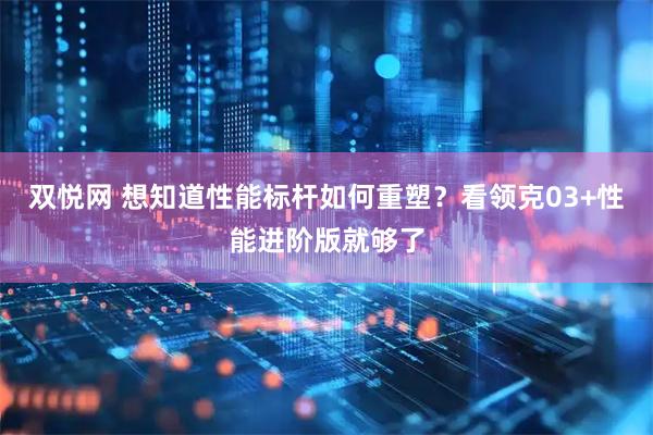 双悦网 想知道性能标杆如何重塑？看领克03+性能进阶版就够了