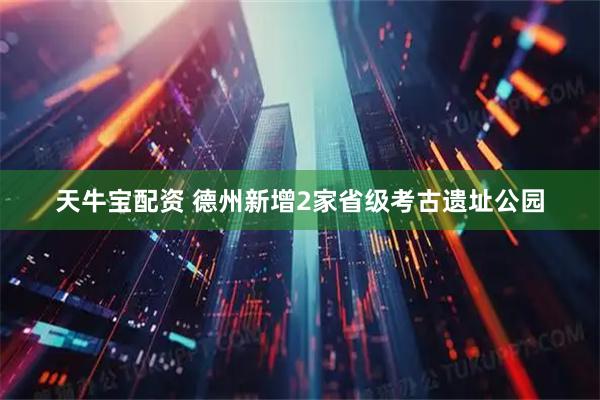 天牛宝配资 德州新增2家省级考古遗址公园